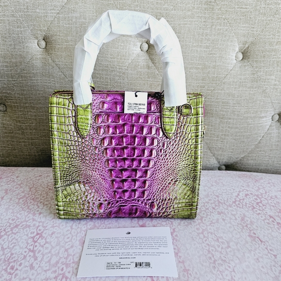 NWT Brahmin Limeade Ombre Melbourne Small Caroline - Picture 3 of 16